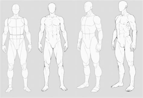 7 Anime Sketch Base Male Human Figure Drawing Art Reference Poses