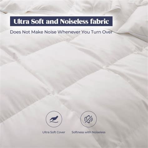 Puredown White Goose Feather Down Comforter All Seasons Twin Full King