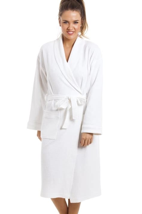 Luxury White 100 Cotton Waffle Bathrobe