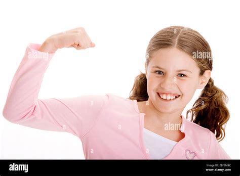 Kid Flexing Muscle Hi Res Stock Photography And Images Alamy