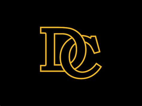 Premium Vector | Dc logo on a black background