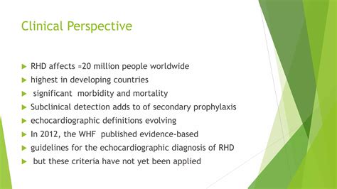 Echocardiographic Screening For Rheumatic Heart Disease Ppt