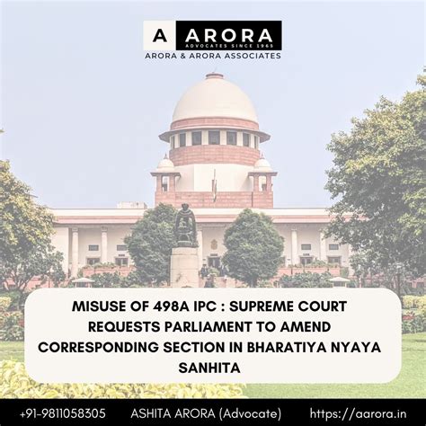 Sc Urges Parliament Amend 498a Ipc Latest Judgement