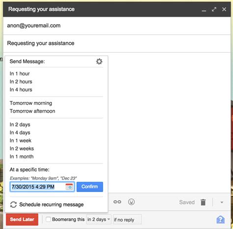 Pro Tip Use Boomerang For Gmail To Schedule Emails To Be Delivered Later