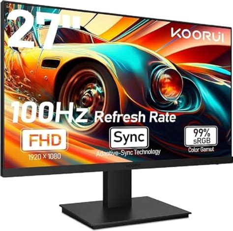 KOORUI Monitor De Juegos De 22 Pulgadas Con Altavoces Integrados 100Hz