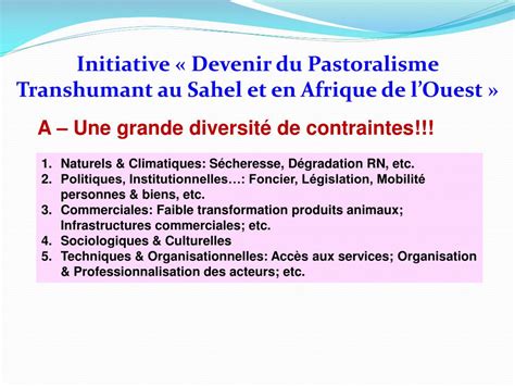 PPT Élevage et Pastoralisme transhumant au Sahel et en Afrique de l