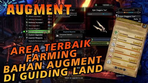 Mhw Augment Dan Tempat Farming Bahan Augment Youtube