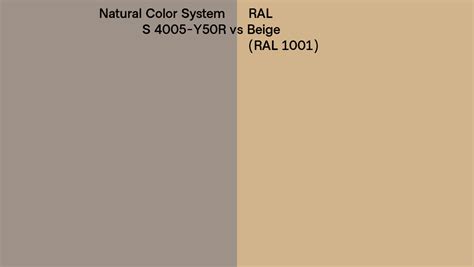 Natural Color System S 4005 Y50r Vs Ral Beige Ral 1001 Side By Side