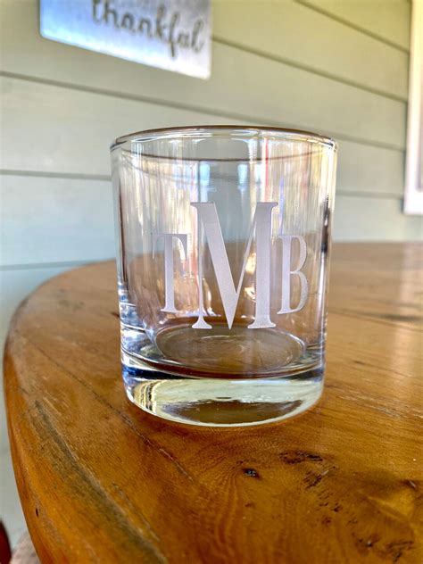 Custom Initial Whiskey Glasses Custom Grad Ts Single Or Etsy