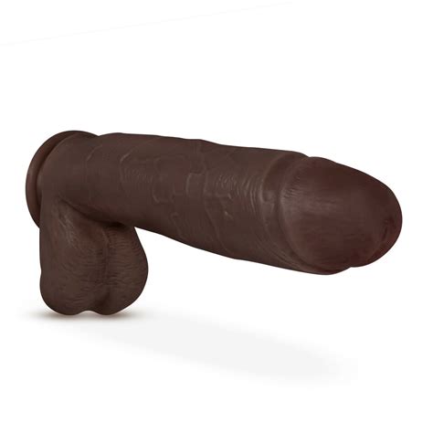 Huge Dildo Au Naturel In W Balls Chocolate Blush Satisfaction