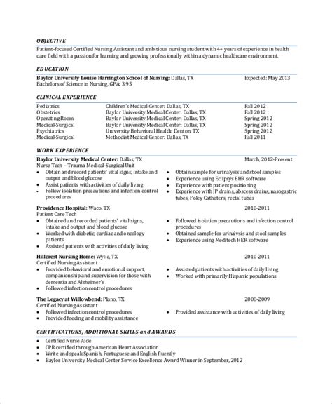 Free 7 Nursing Resume Objective Templates In Pdf