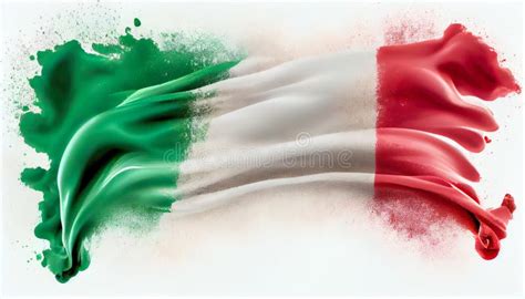 Splashes Of Paint In The Colors Of The Italian Flag Generative Ai