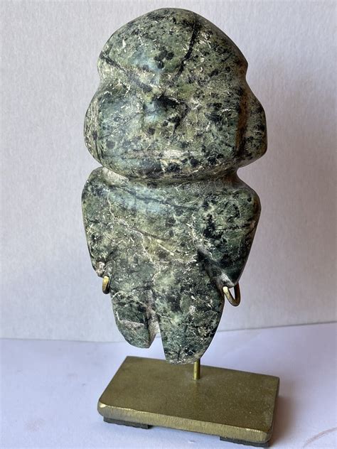 Ancient Precolumbian Mezcala Mayan Olmec Green Stone Figure EBay