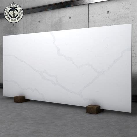 Mm Thickness Grey Vein Quartz Stone Engineered Big Slab Calacatta