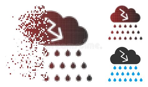 Icono De Semitono Disuelto De La Nube De Lluvia De La Tempestad De