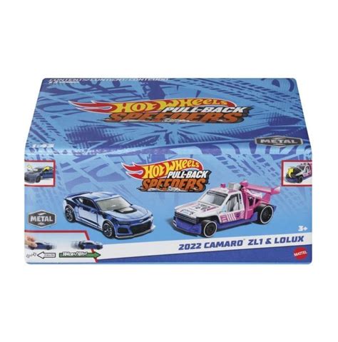 Hot Wheels Set 2 Masinute Metalice Pull Back Hot Wheels Camaro Zl1 2022 Si Lolux 1 43