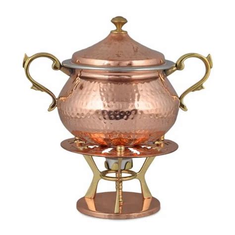 Crockery Wala And Company Copper Steel Hammered Punjabi Handi With