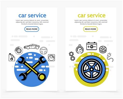 Free Vector Car Service Vertical Banners With Wrenches Motor Oil