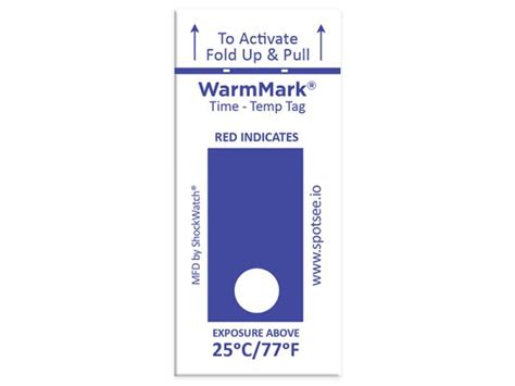 Medical Use Labels Warmmark Single Use Temperature Indicator 25c77f