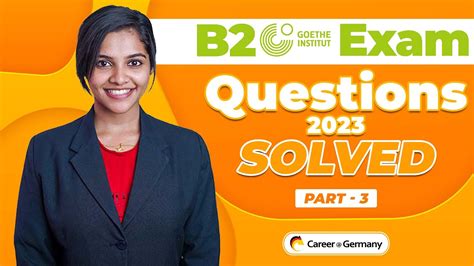 B2 Goethe Exam Questions 2023 Solved Part 3 Learn Medical German