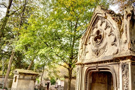 Paris, France - November 2022 : Pere Lachaise Cemetery in Autumn, HDR ...