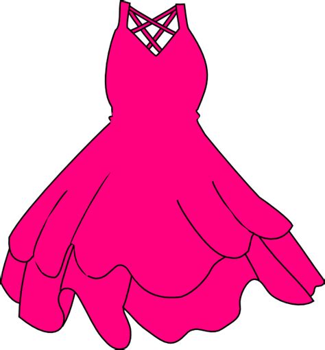 Pink Dress Clip Art At Vector Clip Art Online Royalty Free And Public Domain