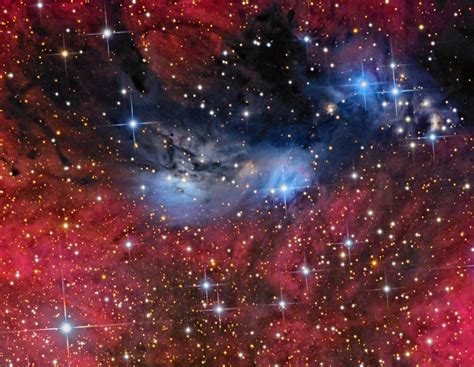 NGC 6914 And Nebula Field In Cygnus Sky Telescope