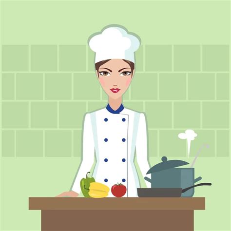 Female Cooking Cartoon