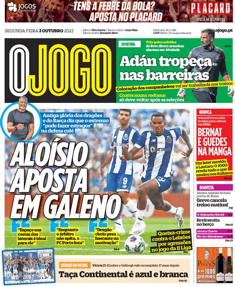 O Jogo 2 out 2023 Jornais e Revistas SAPO pt Última hora e