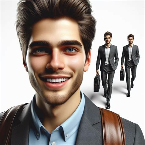 Premium Psd Hyper Realistic Vector Art Trendy Male Walking Business