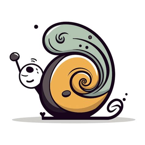 Dise O De Dibujos Animados De Caracol Ilustraci N Vectorial Eps