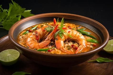 Premium Photo Tom Yum Kung Thai Hot Spicy Soup Shrimp With Lemon Grass