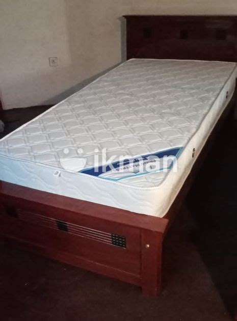 X Teak Wood Design Box Bed And Arpico Spring Mattress For Sale