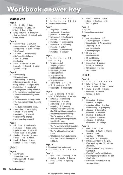 Senderos Workbook Answers B Workbook Answer Key Unit