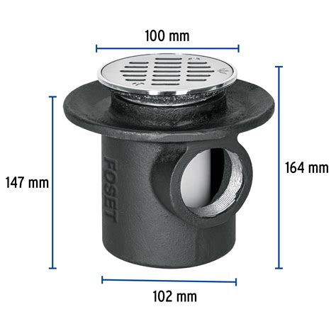 Coladera De Hierro De Una Boca Para Piso Rejilla Inox Coladeras 45301