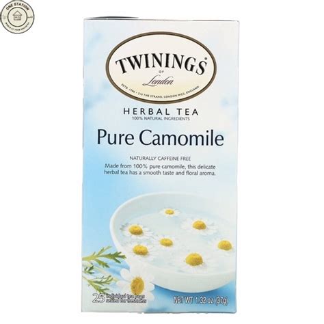 Twinings Herbal Tea Pure Camomile Caffeine Free 25 Tea Bags 37 G