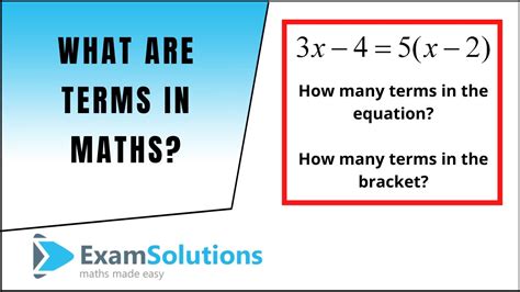 What Are Terms In Expressions And Equations Examsolutions Youtube