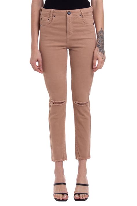 Dress Go Calça Reta Algodão Nude DG Marketplace de Vestidos Moda Beleza Bem
