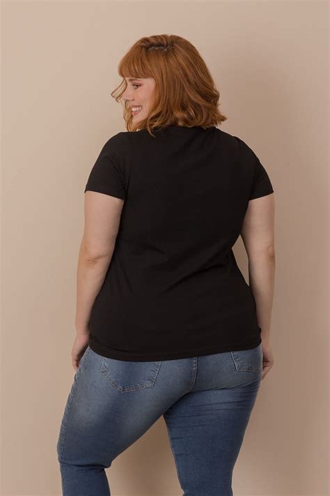 Camiseta Básica Algodão Plus Size Preto