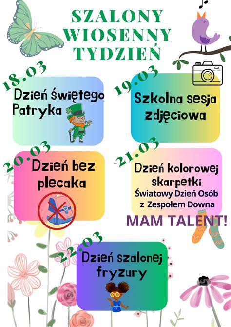 Szalony Wiosenny Tydzień oraz Szkolny Konkurs MAM TALENT Szkoła