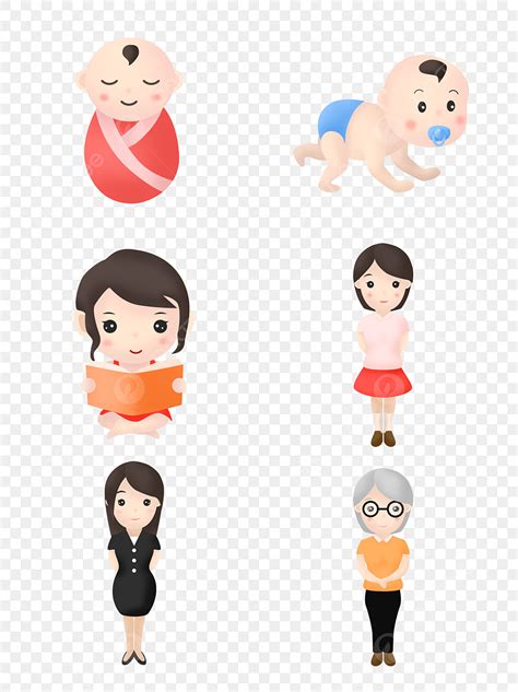 Gambar Unsur Proses Pertumbuhan Manusia Tangan Kartun Yang Ditarik ...