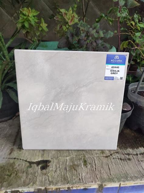 Keramik Lantai 40x40 SISILIA GREY GLOSSY ACCURA KW1 Lazada Indonesia