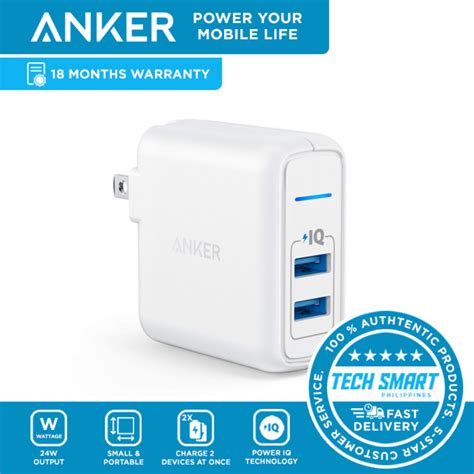 Anker PowerPort 2 Elite Dual Port 24W USB Travel Wall Charger With