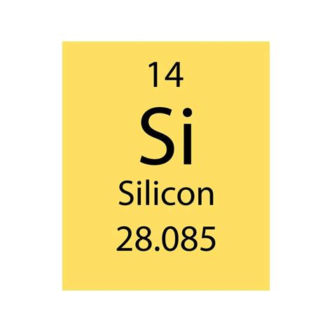 Silicon Symbol Chemical Element Of The Periodic Table Vector Illustration 9392413 Vector Art