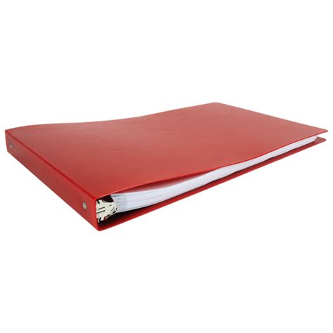11x17 Binder Poly Panel Featuring A 1 Round Ring Red
