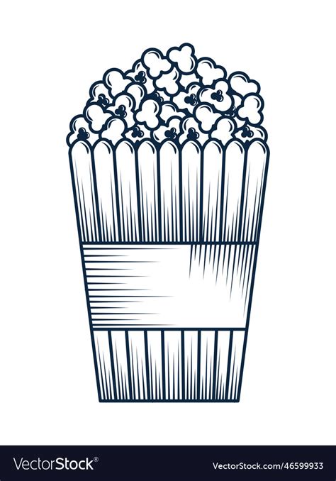 Bucket With Pop Corn Royalty Free Vector Image