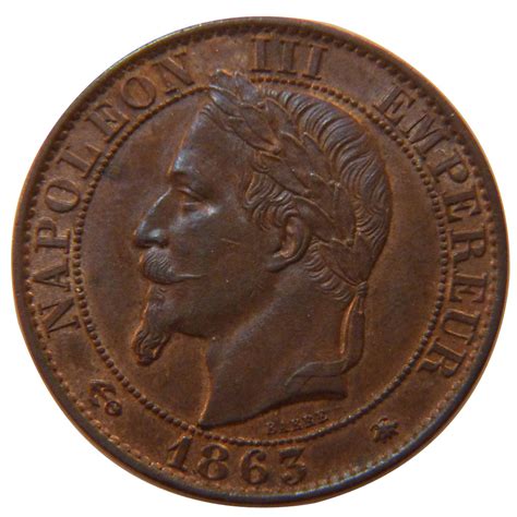 Coin France Napoleon Iii Napol On Iii Centimes Paris