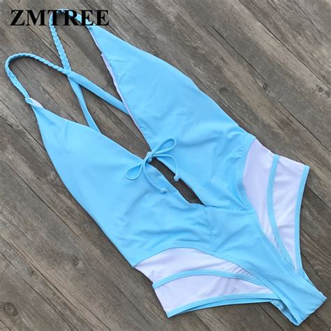 ZMTREE Crochet One Piece Swimwear Women Swimsuit Mesh Bikini Beach