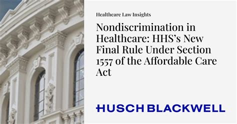 Nondiscrimination In Healthcare HHSs New Final Rule Under Section