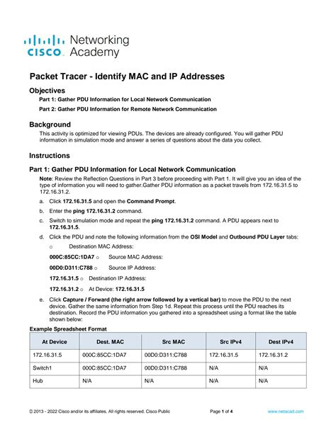 Solution Packet Tracer Identify Mac And Ip Addresses Studypool